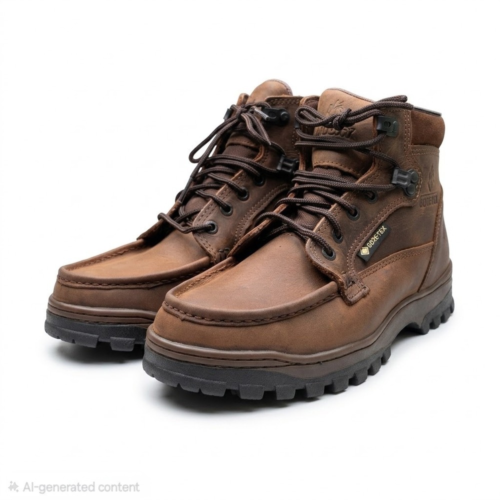 Rocky 8723 Gore-Tex Waterproof Moc Toe Boots Mens Size 9M Leather Work Hiking